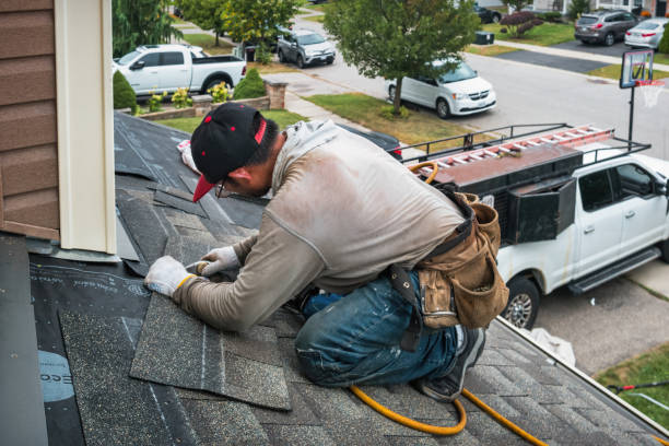 Professional Roofing technician working in Davis Station, SC